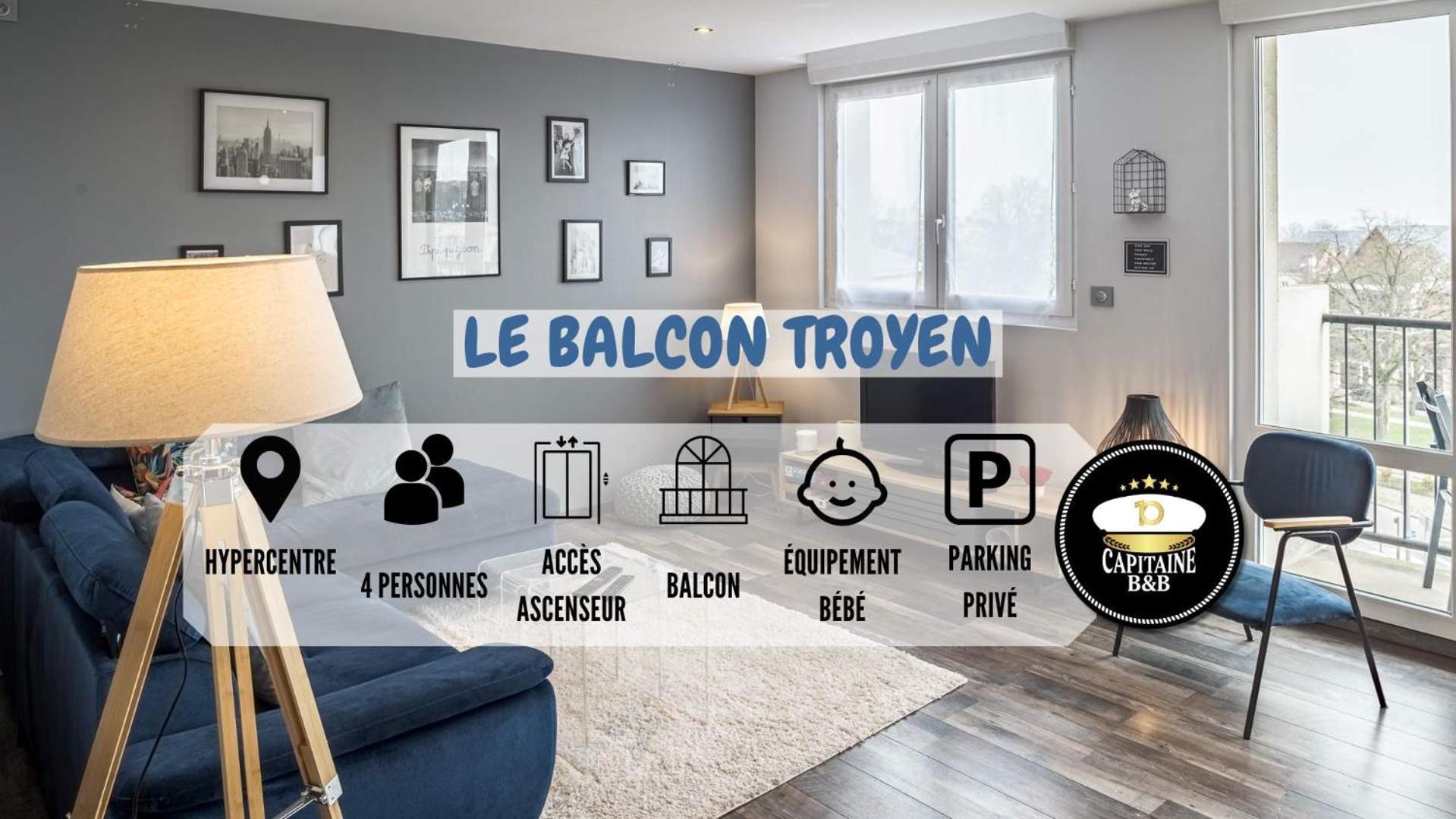Le Balcon Troyen - Proche Hypercentre - 4 Pers. Apartman Troyes Kültér fotó